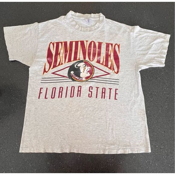 Florida State University FSU Seminoles single stitch T-shirt made in USA size L - Picture 1 of 8